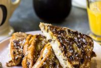 Cream Cheese Stuffed French Toast with Spiced Walnuts