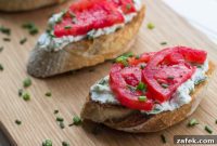 Garden Tomato and Herb Ricotta Toasts