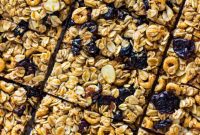 Chewy Blueberry Granola Bars with White Chocolate Drizzle