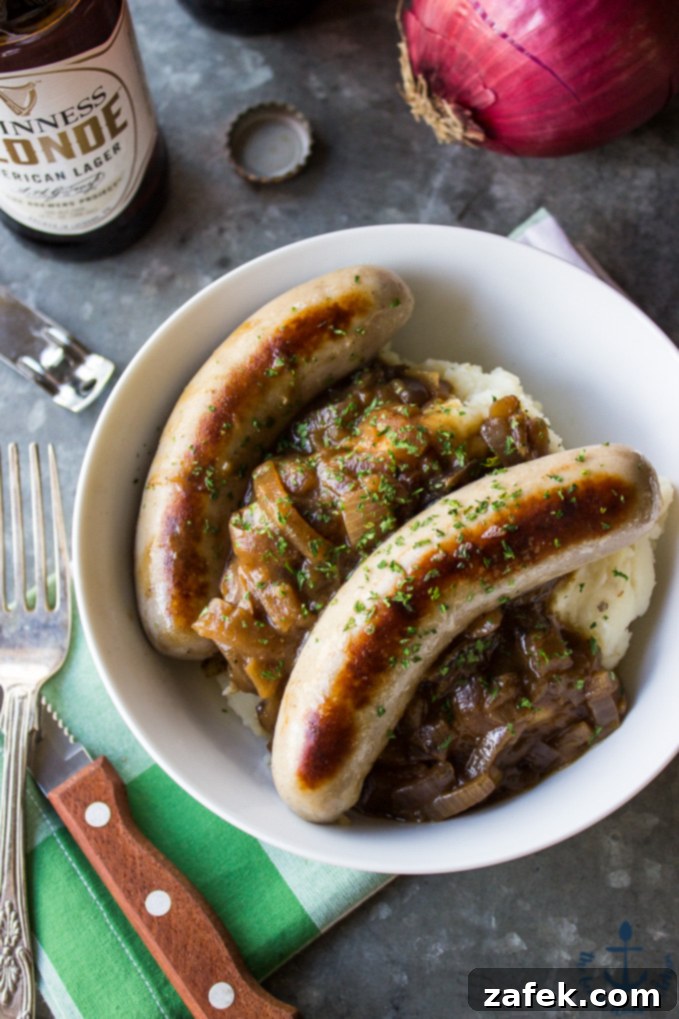 Guinness Onion Gravy Elevates Bangers and Mash 1 featured 13243