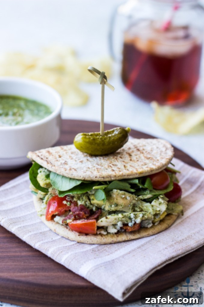 Gourmet Cobb Flatbread Wrap with Signature Watercress Pesto 1 featured 13668