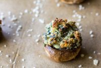 Creamy Boursin and Spinach Stuffed Mushrooms