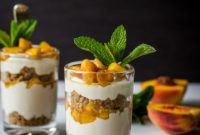 Sweet Peach and Crunchy Praline Cheesecake Parfaits