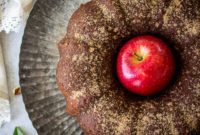 Spiced Apple Cider Bundt Cake with Pecan Brown Sugar Swirl