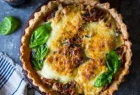 Parmesan-Crusted Pepperoni Sausage Pizza Tart