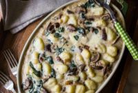 Velvety Florentine Mushroom Gnocchi