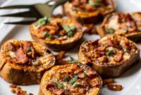 Golden Sweet Potato Smash with Brown Butter, Crispy Bacon, and Savory Sage-Parmesan
