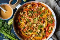 Zesty Thai Peanut Chicken Noodles