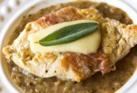 Prosciutto-Wrapped Chicken Paillards with Creamy Fontina and Fresh Sage