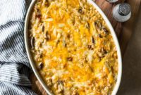 Spicy Sausage and Golden Cheese Rice Casserole