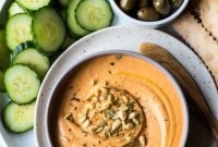 Creamy Roasted Red Pepper White Bean Hummus