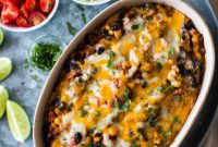 Southwestern Chicken Tortilla Bake