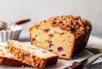 Golden Rhubarb Streusel Loaf