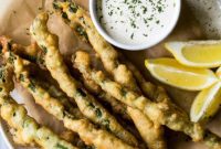 Crispy Asparagus Tempura with Zesty Horseradish Cream