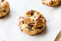 Golden Toasted Coconut Chocolate Chip Scones