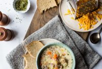Hearty Slow Cooker Bratwurst Potato Soup