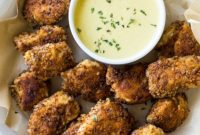 Crispy Pretzel Chicken Bites with Signature Mustard Sauce