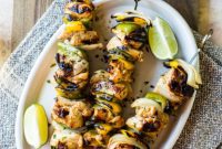 Savory Chicken Skewers and Zesty Bacon Ranch Cole Slaw