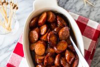 Maple Bourbon Glazed Kielbasa Bites