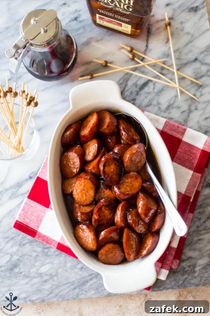 Maple Bourbon Glazed Kielbasa Bites 1 featured 34896