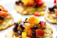Crispy Corn Fritters with Zesty Black Bean Salsa