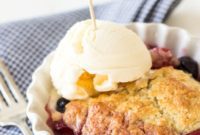 Warm Berry Cobbler with Fluffy Biscuit Topping