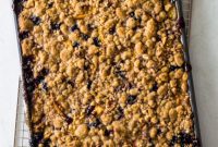 Sweet Summer Peach Blueberry Crumble Slab