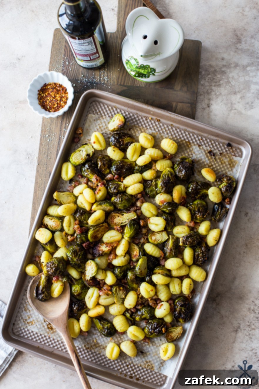 One-Pan Gnocchi Feast with Pancetta and Roasted Brussels 1 featured 45305