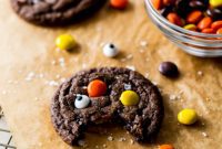 Decadent Chocolate Peanut Butter Candy Cookies
