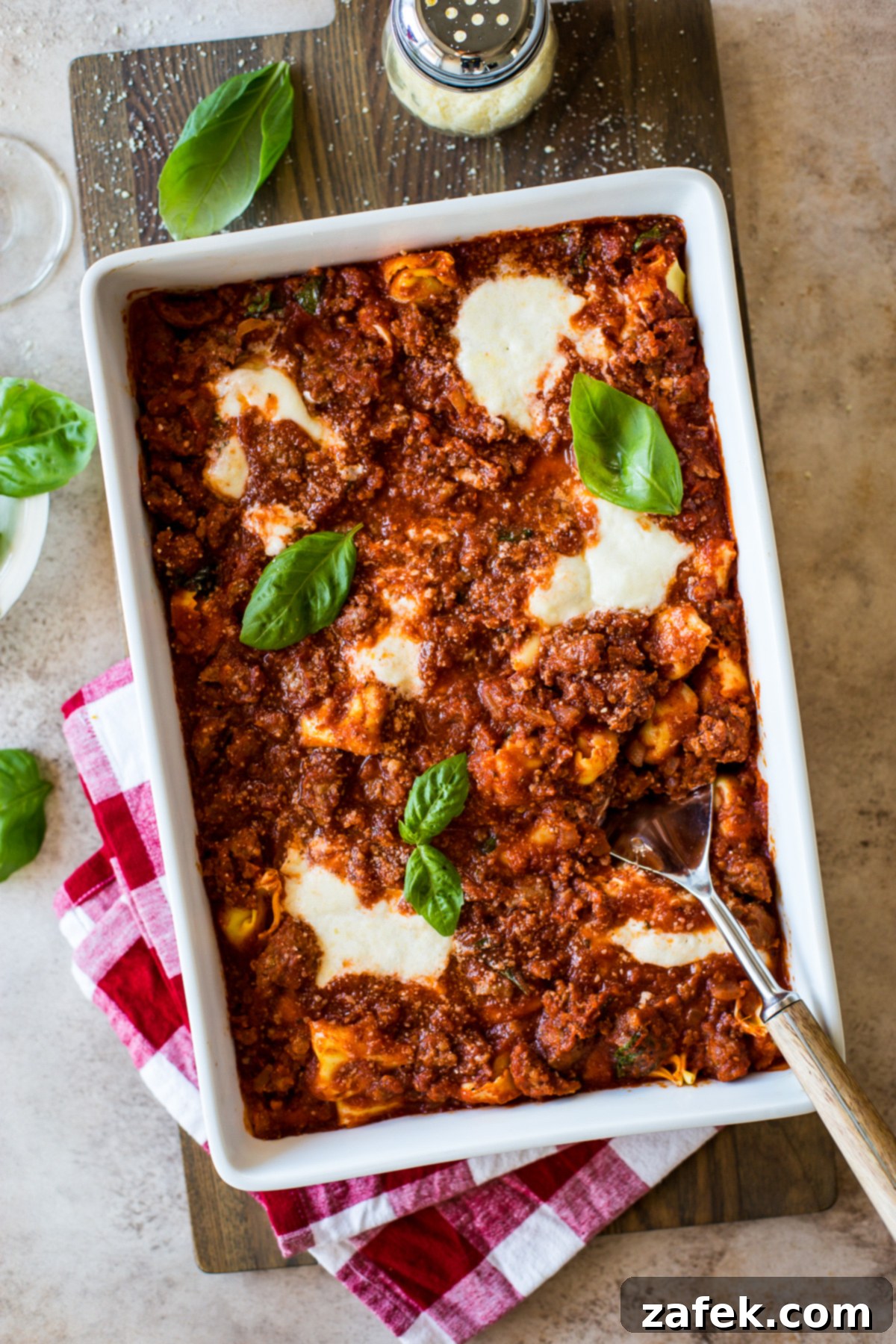 Cheesy Italian Sausage Tortellini Casserole 1 featured 53272