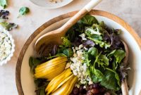 Maple Drizzled Roasted Grape Pear Blue Cheese Salad