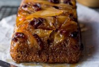 Sticky Caramel Apple Cranberry Upside-Down Loaf