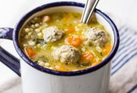 A Perfect Union: Italian Meatball & Greens Soup