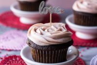 Decadent Valentine Chocolate Cupcakes with Luscious Strawberry Cream
