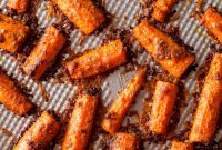 Garlic Parmesan Roasted Carrots