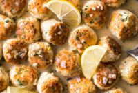 Zesty Chicken Piccata Meatballs