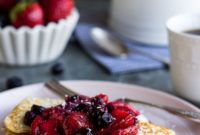 Sun-Kissed Coconut Crepes with Berry-Swirled Greek Yogurt