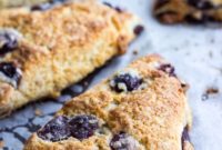 Ruby Cherry Vanilla Scones with White Chocolate Ribbons