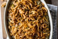 Crispy Onion Green Bean Bake