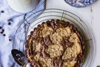Decadent Peanut Butter Chocolate Chip Brookie Tart