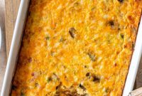 Golden Ham and Veggie Hash Brown Bake