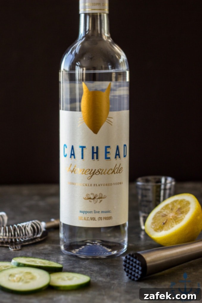 The Purring Blur 3 The refreshing Tipsy Cat cocktail, a perfect blend of honeysuckle vodka, elderflower, cucumber, and lemon.