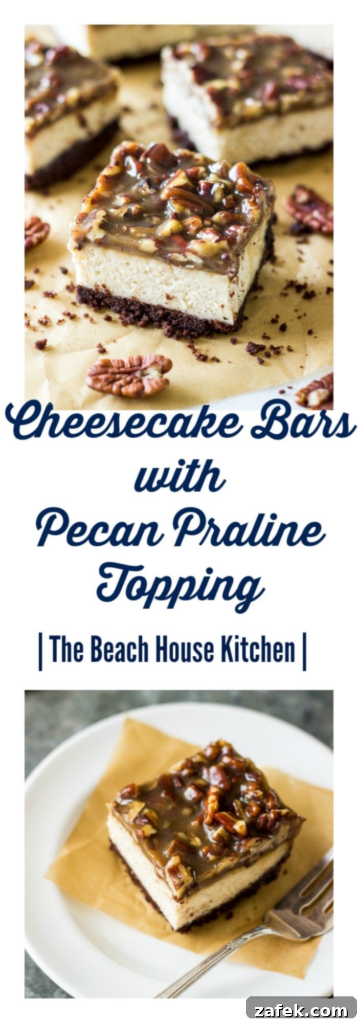 Cheesecake Bars with Pecan Praline Topping - A full view of the entire pan of bars