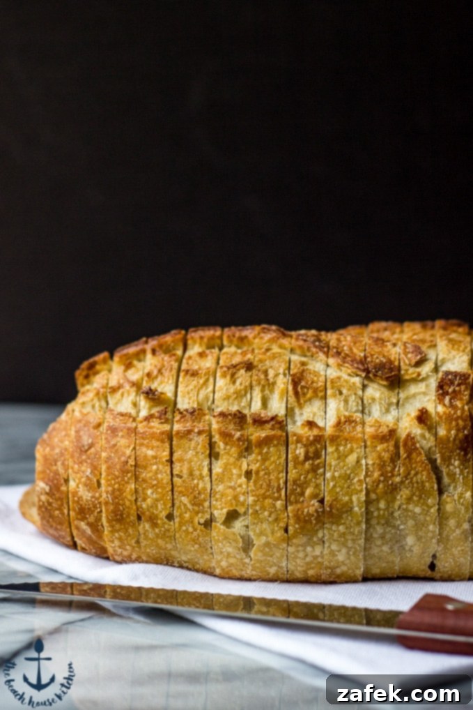 The finished Prosciutto and Asiago Sandwich, skewered with gherkins, ready to eat