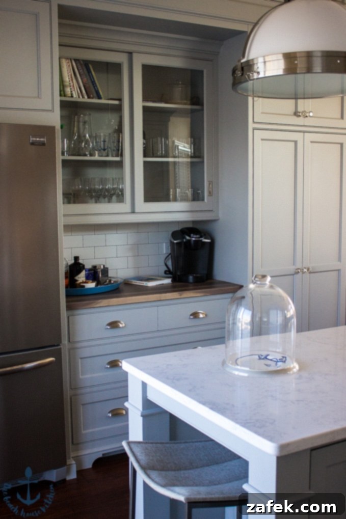 Dream Beach House Kitchen with Modern Coastal Design Elements