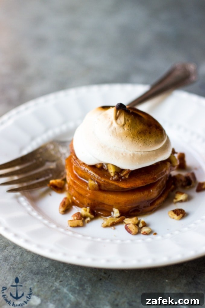 Sweet Potato Stacks with Toasted Marshmallow Creme