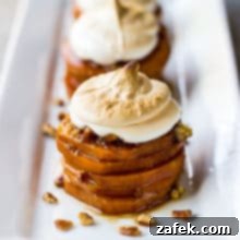 Sweet Potato Stacks with Toasted Marshmallow Creme