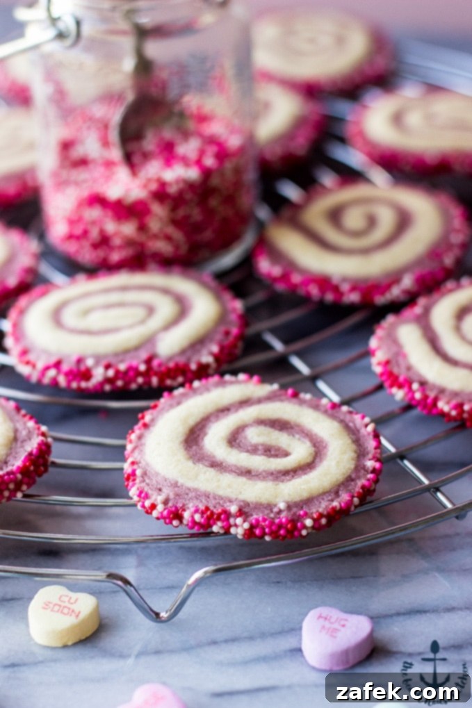 Sweetheart Raspberry Swirls 6 Ingredients for Valentine's Raspberry Pinwheel Cookies laid out