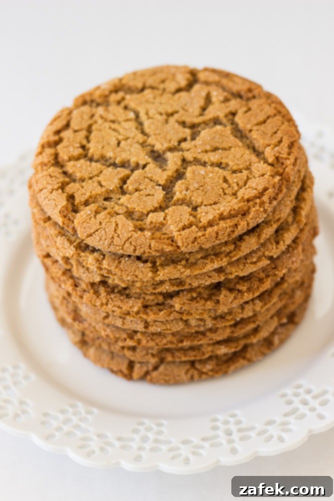 Zesty Ginger Snap Frozen Treats 4 Close-up of individual Gingersnap Cookies on a cooling rack, showing their crinkled tops