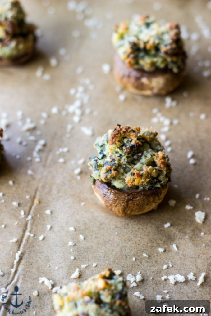Creamy Boursin and Spinach Stuffed Mushrooms 2 Spinach and Boursin Stuffed Mushrooms